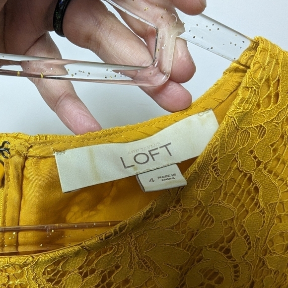 Loft Lace Shift Dress Sz 4 - Picture 9 of 11